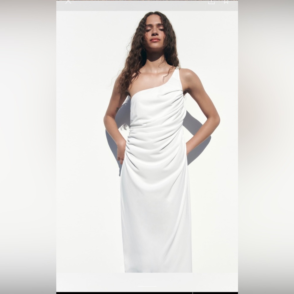 Zara gathered midi dress